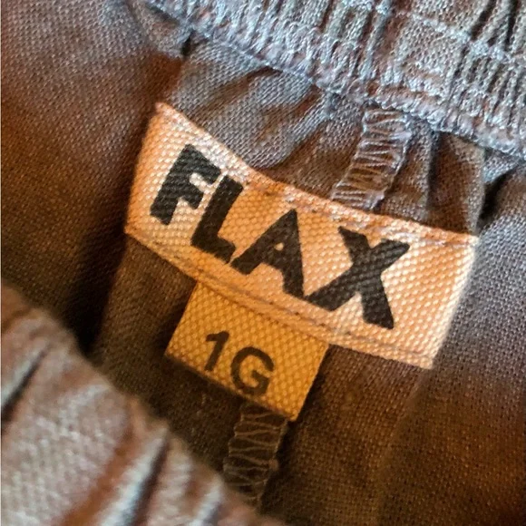 FLAX 100% Linen Pants Lagenlook Earth Tone Gray Grey Casual  Plus Size 1X - Picture 3 of 12